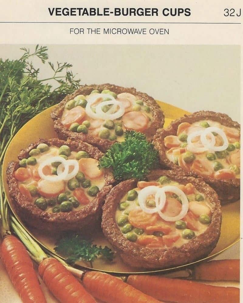VEGETABLE-BURGER CUPS FOR THE MICROWAVE OVEN