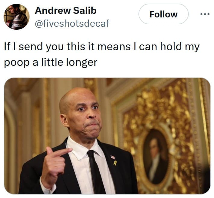cory booker memes, filibuster memes, cory booker jokes, cory booker comedic tributes, cory booker satire, filibuster memes, filibuster jokes, senatorial speech humor, marathon filibuster humor, progressive memes, left-leaning memes, liberal humor, political memes, government gags, politician jokes, democratic memes, dem-friendly humor, donkey party references