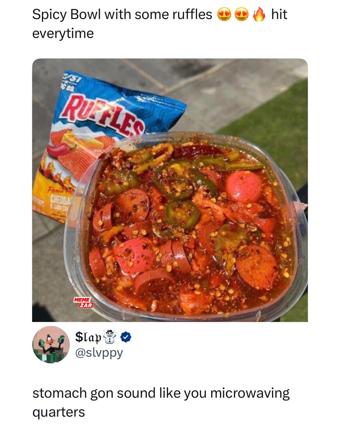 stomach gon sound like you microwaving quarters