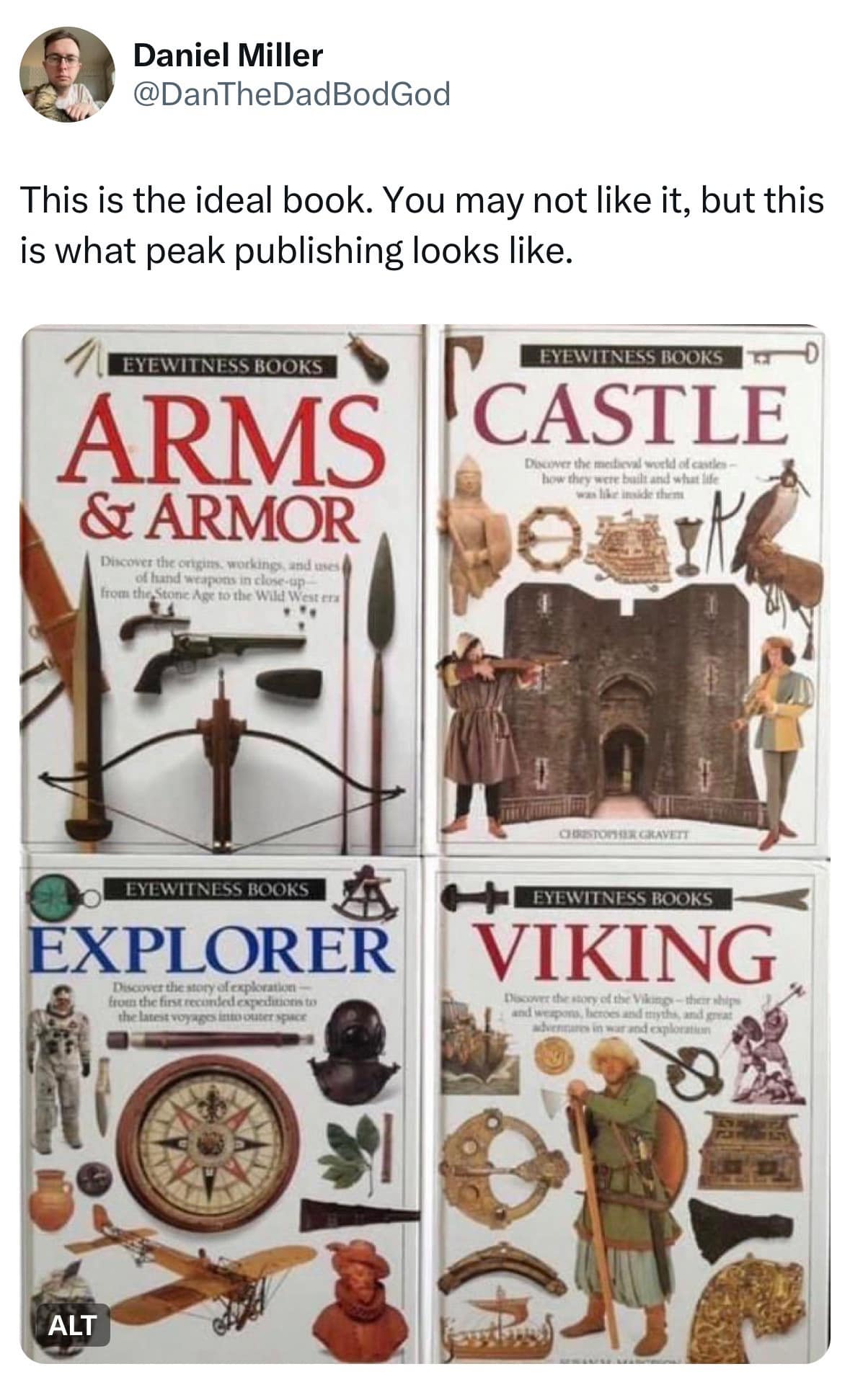 This is the ideal book. You may not like it, but this is what peak publishing looks like.