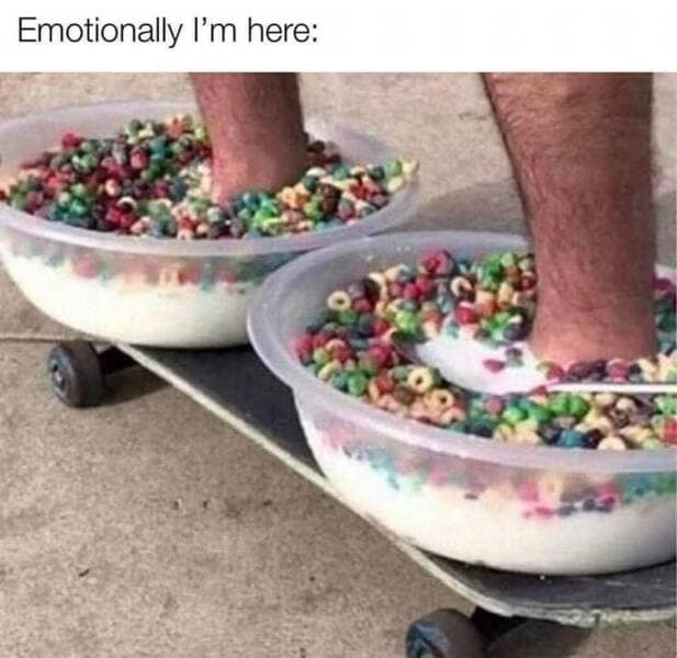 Emotionally I'm here: