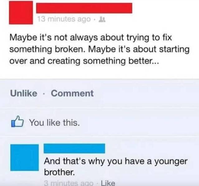 Maybe it's not always about trying to fix something broken. Maybe it's about starting over and creating something better...