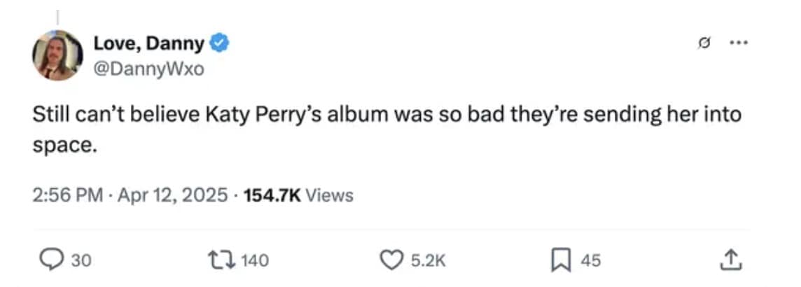 katy perry space memes, blue origin memes, celebrity memes, space travel memes, Jeff Bezos memes, famous people humor, star memes, celebrity jokes, astronaut jokes, rocket humor, space adventure memes, billionaire humor, Amazon founder memes, rich people satire, katy perry in space, katy perry space travel, gayle in space