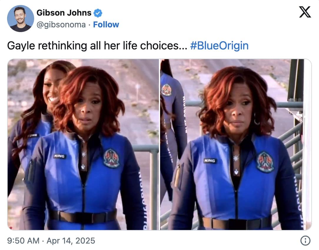 katy perry space memes, blue origin memes, celebrity memes, space travel memes, Jeff Bezos memes, famous people humor, star memes, celebrity jokes, astronaut jokes, rocket humor, space adventure memes, billionaire humor, Amazon founder memes, rich people satire, katy perry in space, katy perry space travel, gayle in space