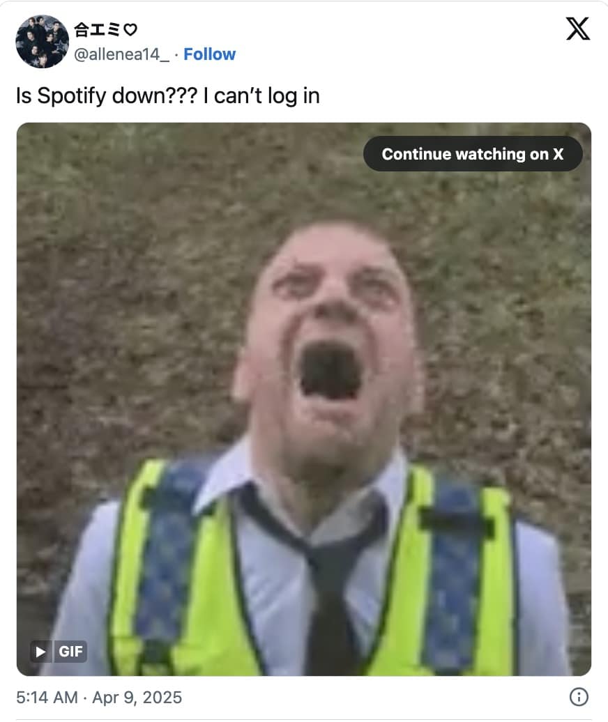 spotify crash memes, spotify outage memes, spotify down memes, music app memes, app crash memes, streaming memes, playlist humor, music streaming jokes, song app memes, software outage jokes, app downtime humor, tech fail memes, online music humor, subscription service jokes, playlist disaster memes, spotify outage
