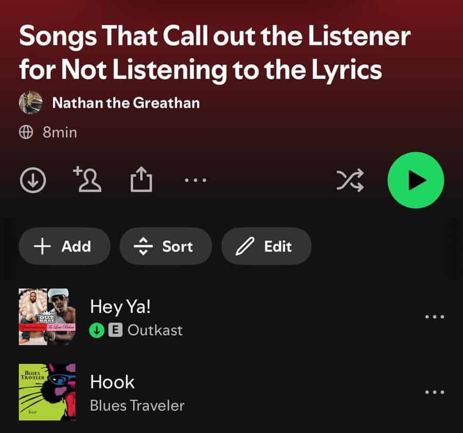 Songs That Call out the Listener for Not Listening to the Lyrics