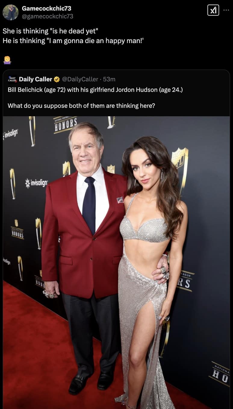 Bill belichick engaged memes, bill belichick girlfriend memes, bill belichick memes, Bill Belichick age gap, Belichick relationship memes, celebrity engagement memes, NFL coach memes, funny age difference memes, sports celebrity humor, Jordon Hudson engaged, Jordon Hudson memes