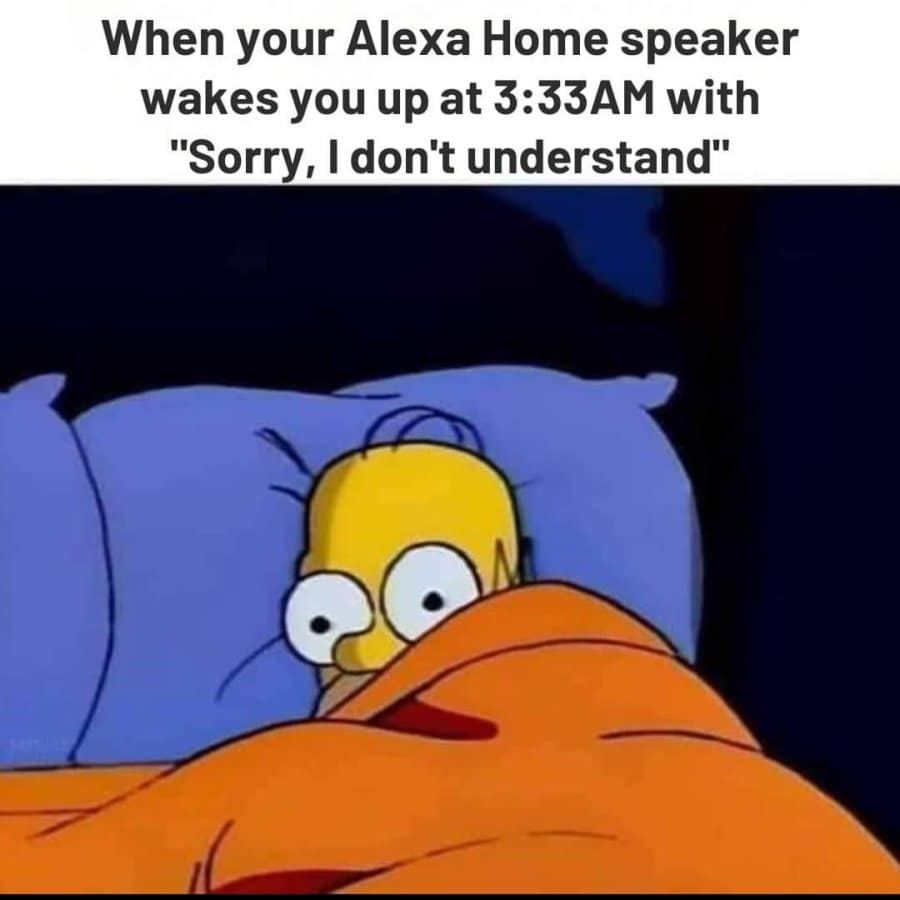 When your Alexa Home speaker wakes you up at 3:33AM with "Sorry, I don't understand"