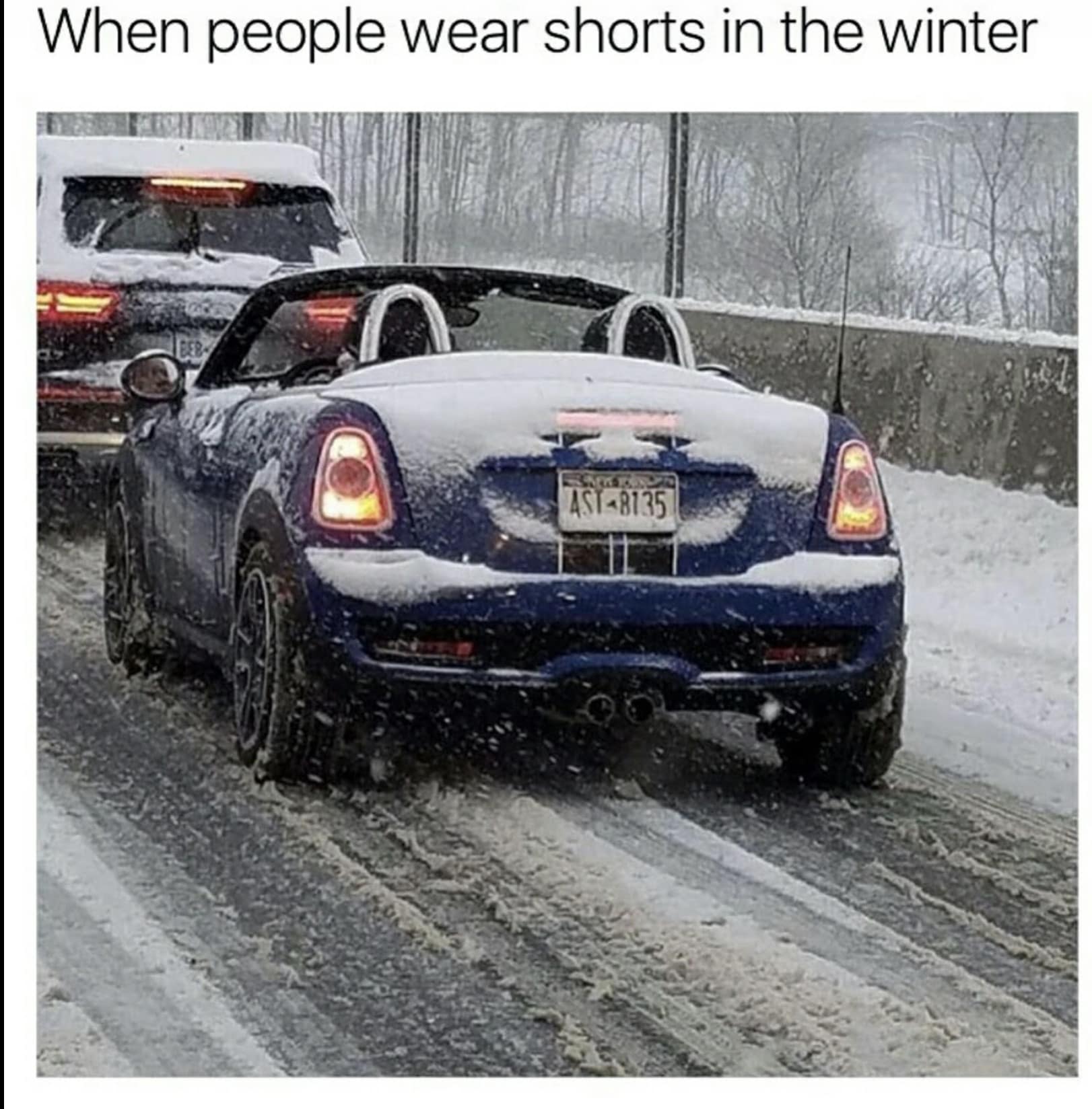When people wear shorts in the winter AST -8135