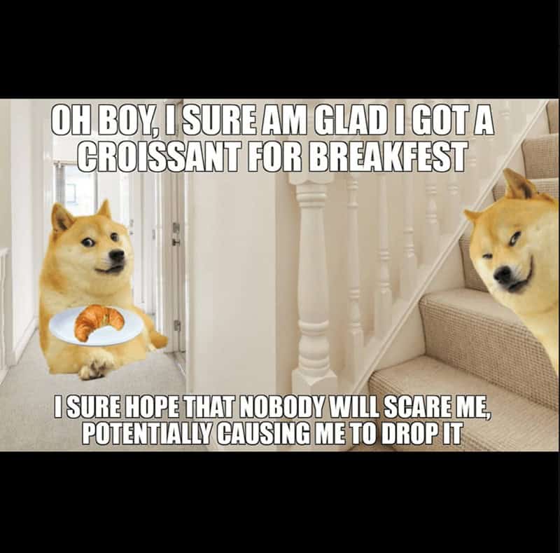 croissant meme, croissant memes, bread memes, pastry memes, breakfast memes, bakery jokes, flaky memes, butter memes, morning humor, pastry jokes