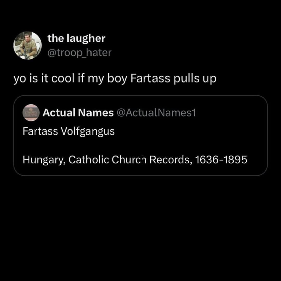 yo is it cool if my boy Fartass pulls up