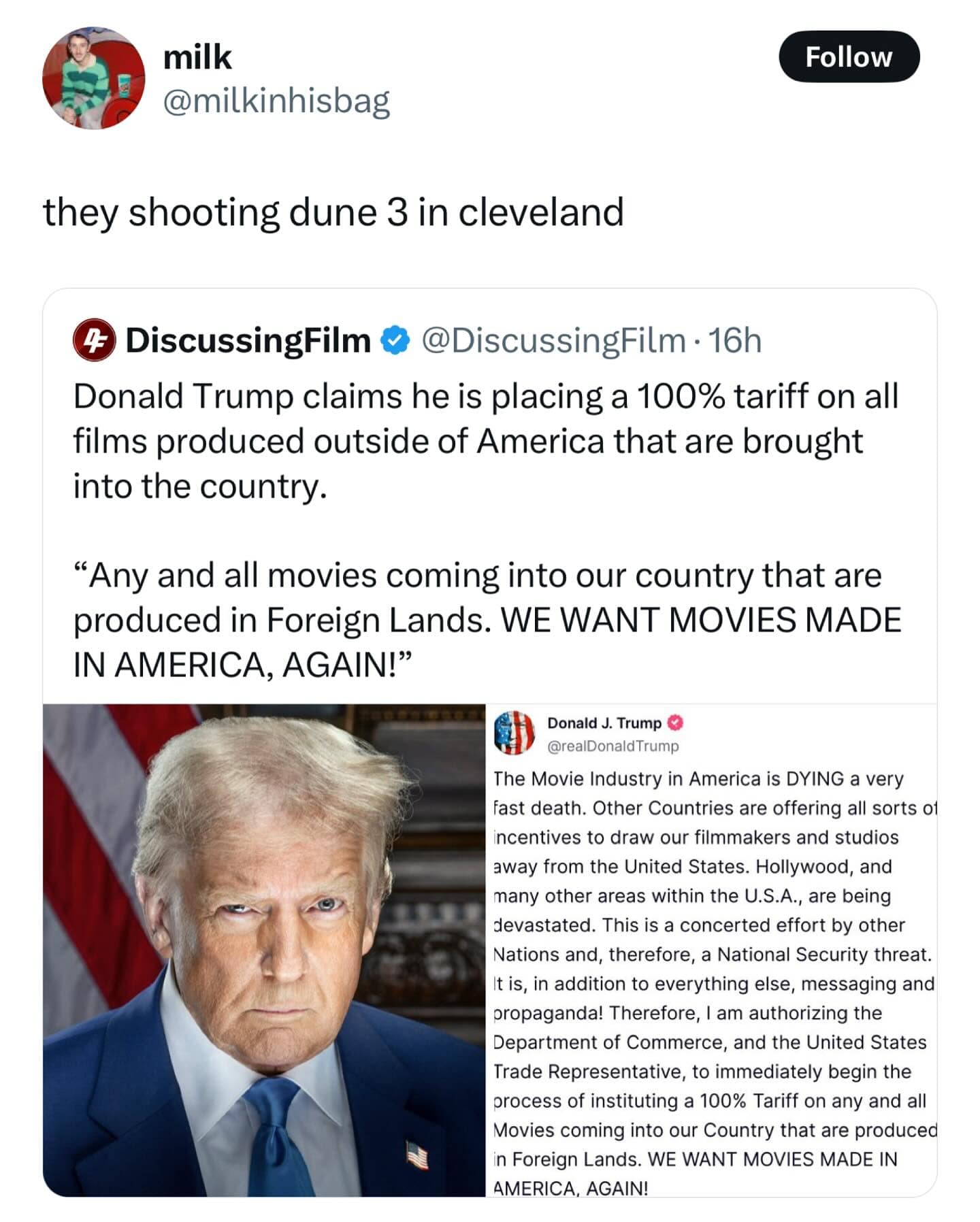 they shooting dune 3 in cleveland