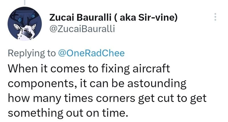When it comes to fixing aircraft components, it can be astounding how many times corners get cut to get something out on time.