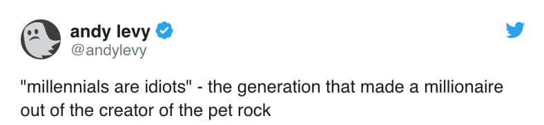 "millennials are idiots" - the generation that made a millionaire out of the creator of the pet rock