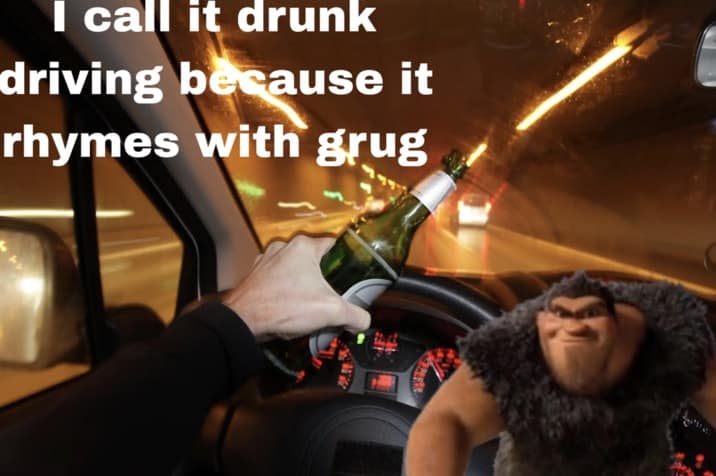 rhymes with grug memes, rhymes with grug, grug memes, TikTok memes, Croods memes, meme template, Grug meme, snowclone jokes, wordplay memes
