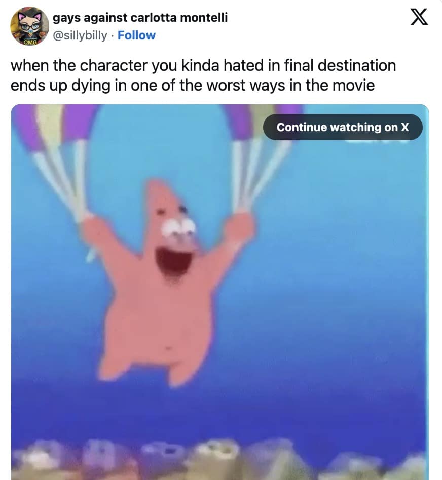 final destination bloodlines memes, final destination memes, Final Destination jokes, movie franchise memes, scary movie humor, death scene memes, horror comedy memes, bloodlines memes