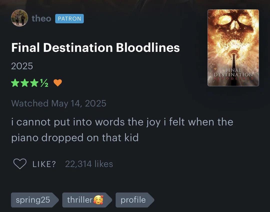 final destination bloodlines memes, final destination memes, Final Destination jokes, movie franchise memes, scary movie humor, death scene memes, horror comedy memes, bloodlines memes