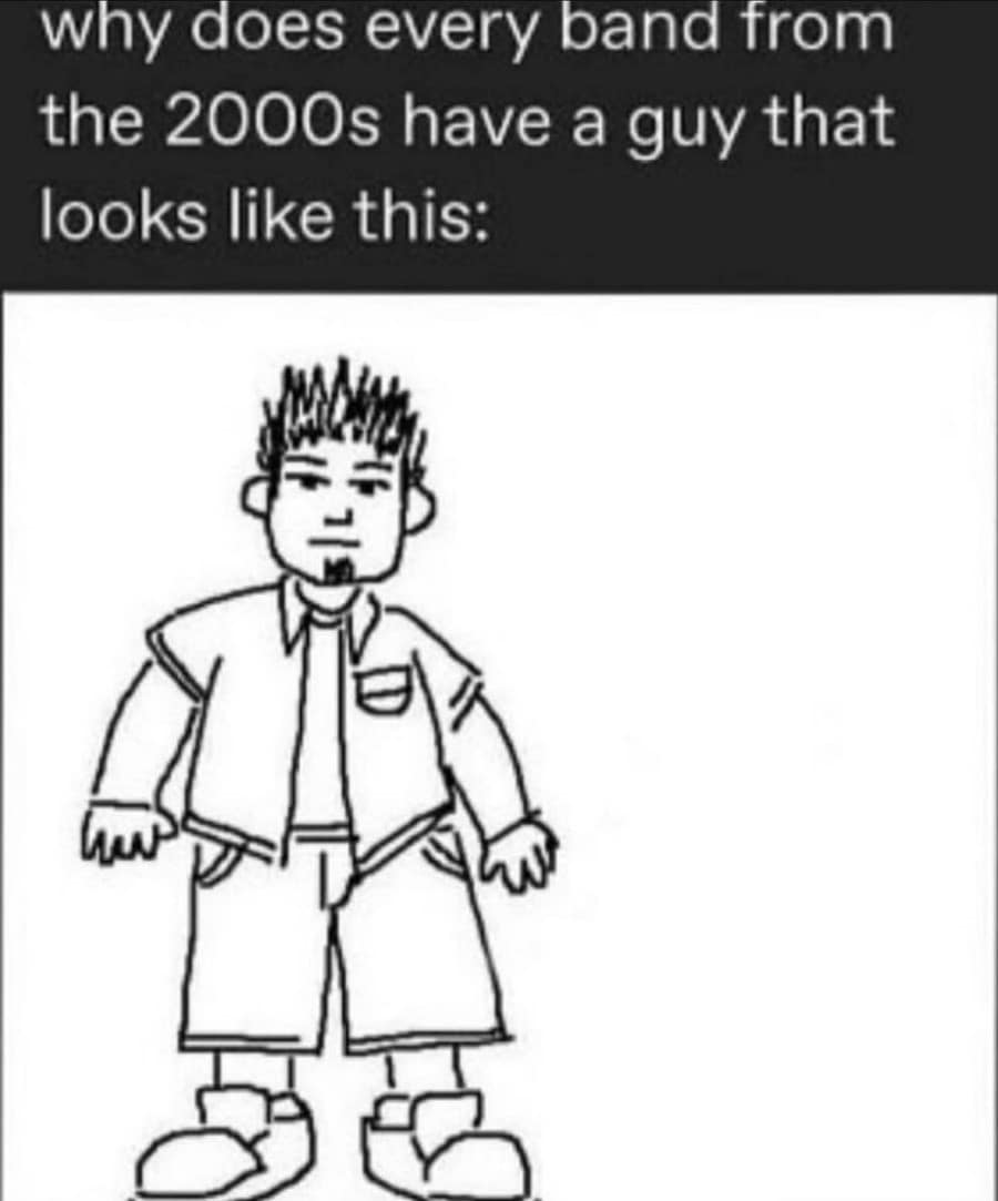 why does every band from the 2000s have a guy that looks like this: