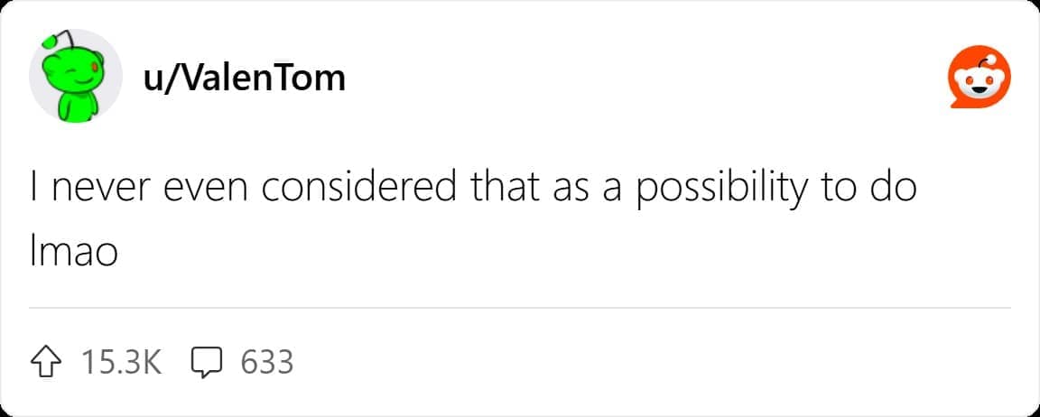 I never even considered that as a possibility to do Imao