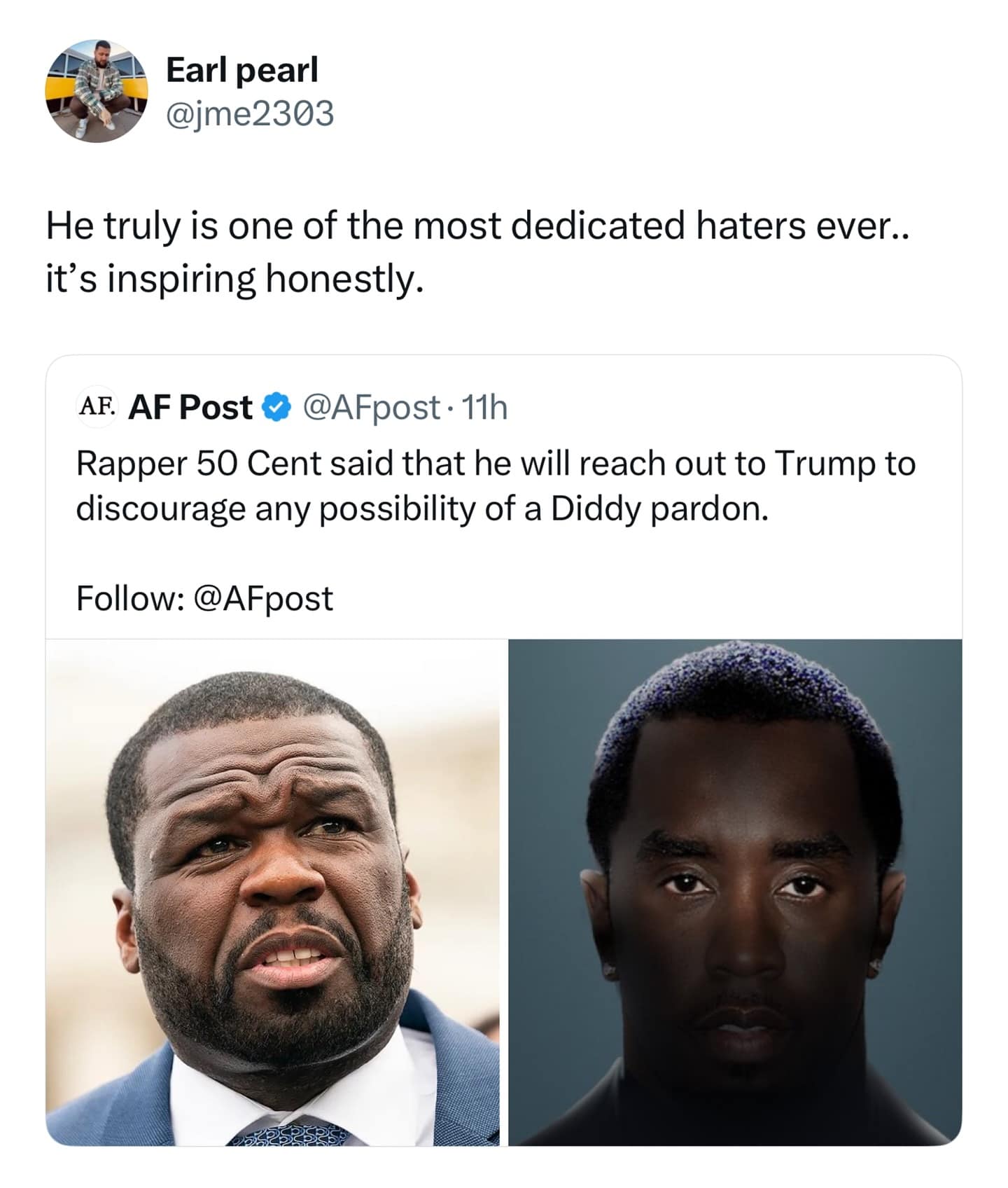 He truly is one of the most dedicated haters ever.. it's inspiring honestly.