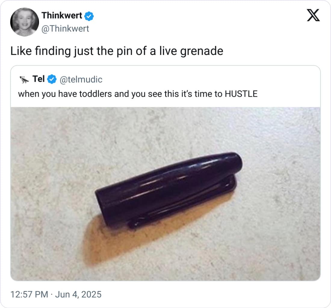 Like finding just the pin of a live grenade