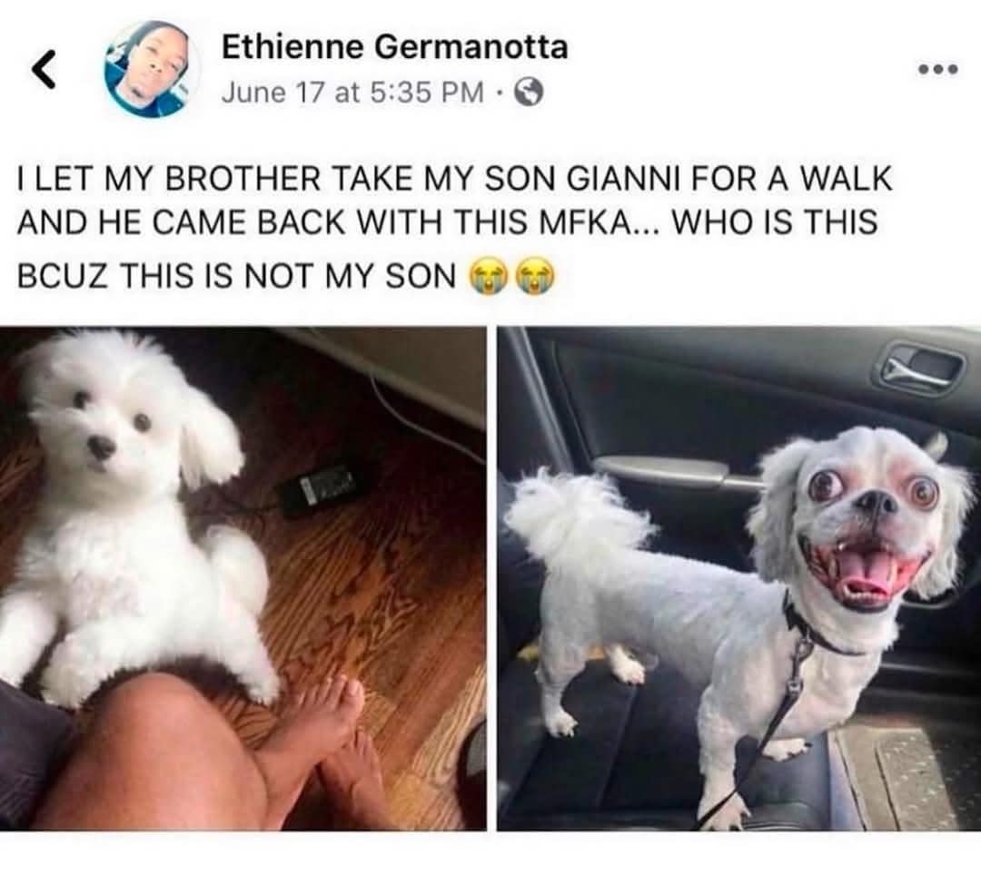 LET MY BROTHER TAKE MY SON GIANNI FOR A WALK AND HE CAME BACK WITH THIS MFKA... WHO IS THIS BCUZ THIS IS NOT MY SON