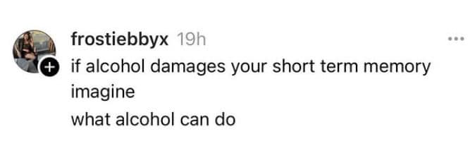 if alcohol damages your short term memory imagine what alcohol can do