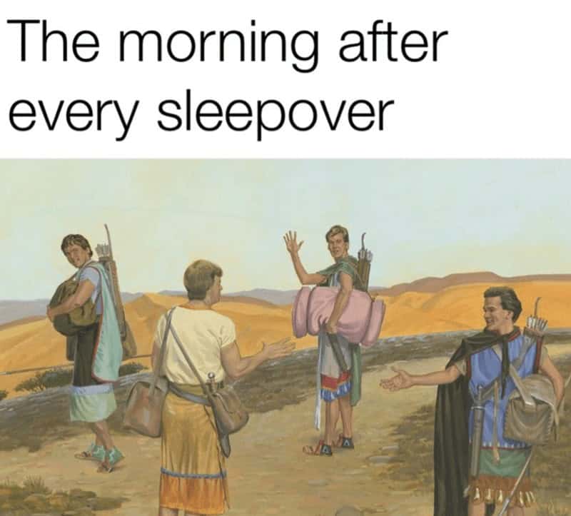 sleepover memes, nostalgia memes, group chat memes, throwback memes, friendship memes, squad memes, funny memes, pajama party memes, pillow fight memes, late night memes, weekend memes, chaos memes, 90s memes, funny childhood memes, sleepover jokes, slumber party memes, prank memes, memories memes