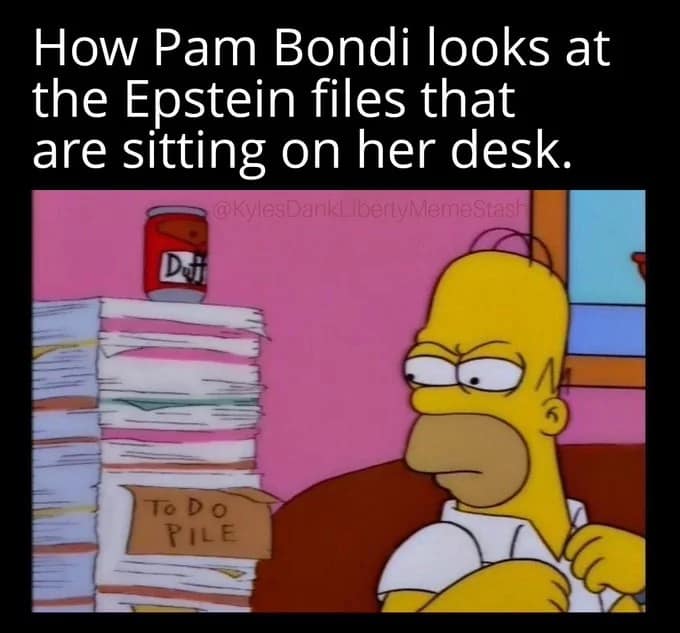 Pam Bondi memes, epstein memes, attorney general memes, Epstein list memes, missing list humor, desk memes, government memes, funny politician memes, Bondi office memes, list denial jokes, conspiracy memes, trending meme news, political roasting, accountability memes, funny government memes, satire memes, online outrage, viral internet memes, Bondi viral moments