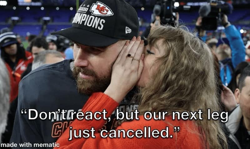 "Don'treact, but our next leg just cancelled."