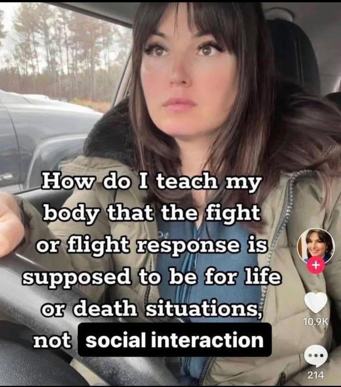 How do I teach my body that the fight or flight response is supposed to be for life or death situations, not social interaction