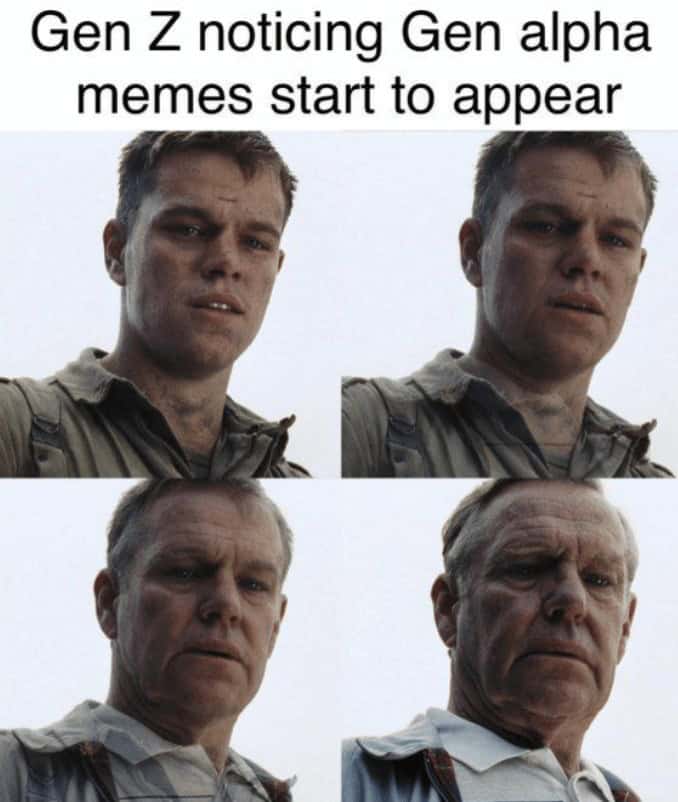 Gen Z noticing Gen alpha memes start to appear