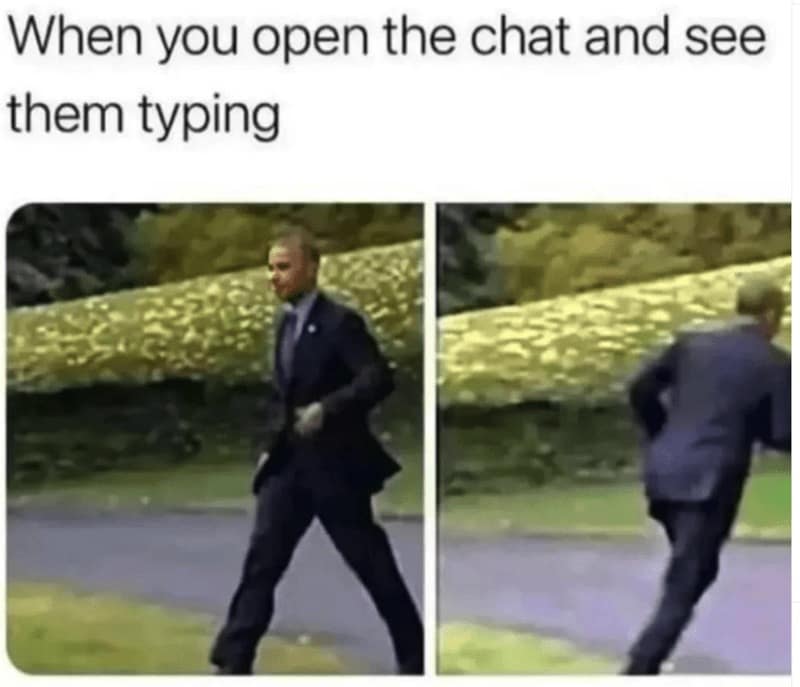 Obama running away from typing bubble