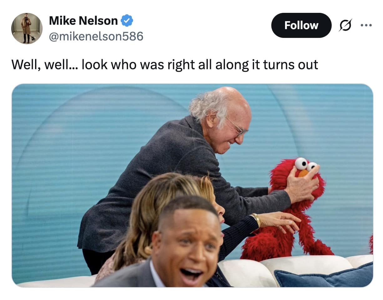 Mike Nelson @mikenelson586 Follow Well, well... look who was right all along it turns out