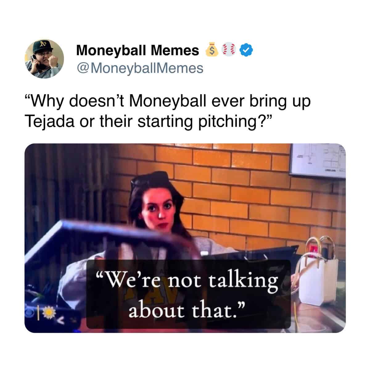 moneyball meme, moneyball memes, baseball memes, Brad Pitt memes, sabermetrics, analytics memes, sports memes, baseball stats, Jonah Hill memes, viral memes, funny baseball memes, group chat memes, baseball jokes, trending memes, stats memes, movie quotes, MLB memes, meme gallery, sports stats, team memes
