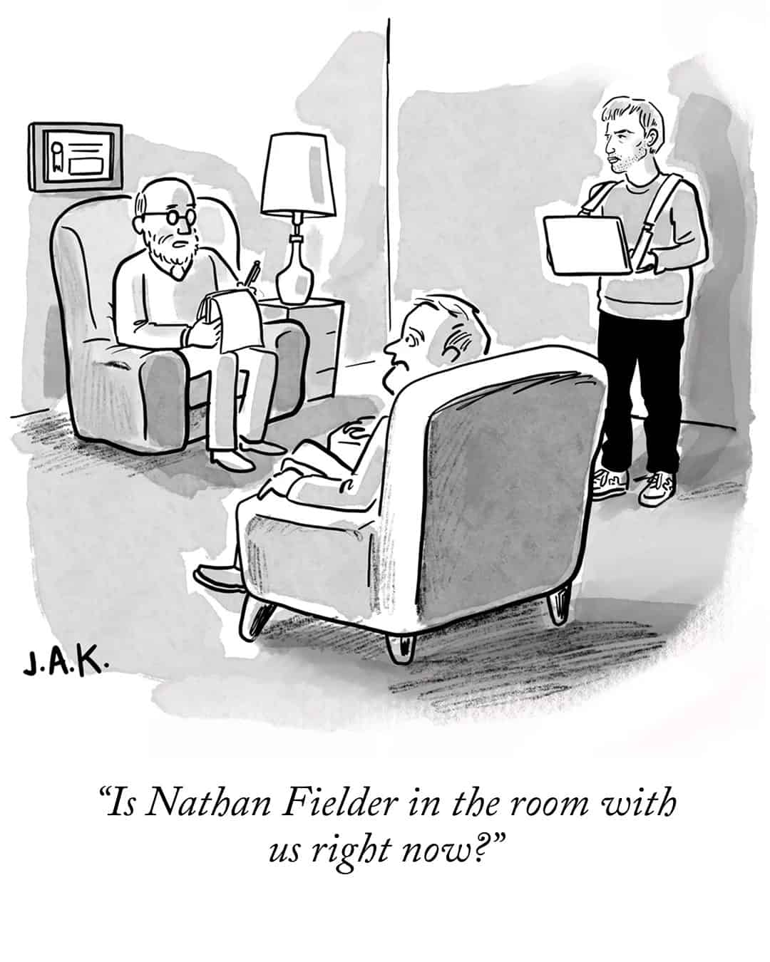 "Is Nathan Fielder in the room with us right now?"