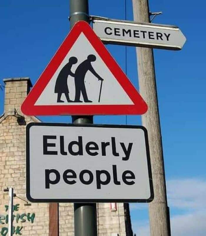 CEMETERY Elderly people