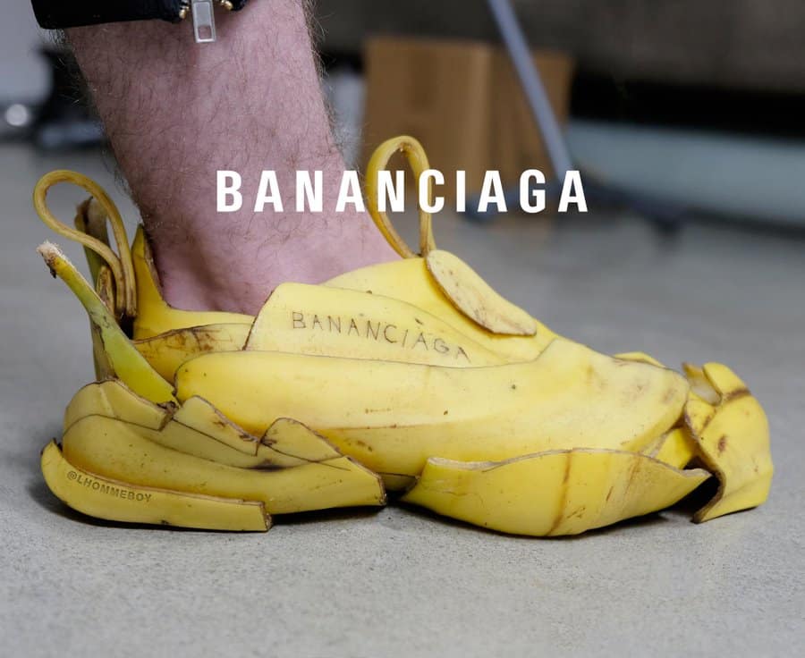 Shoes made entirely out of banana peels
