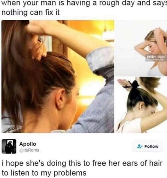 A dark meme where a sexual joke is hilariously misinterpreted as a wholesome act of listening.