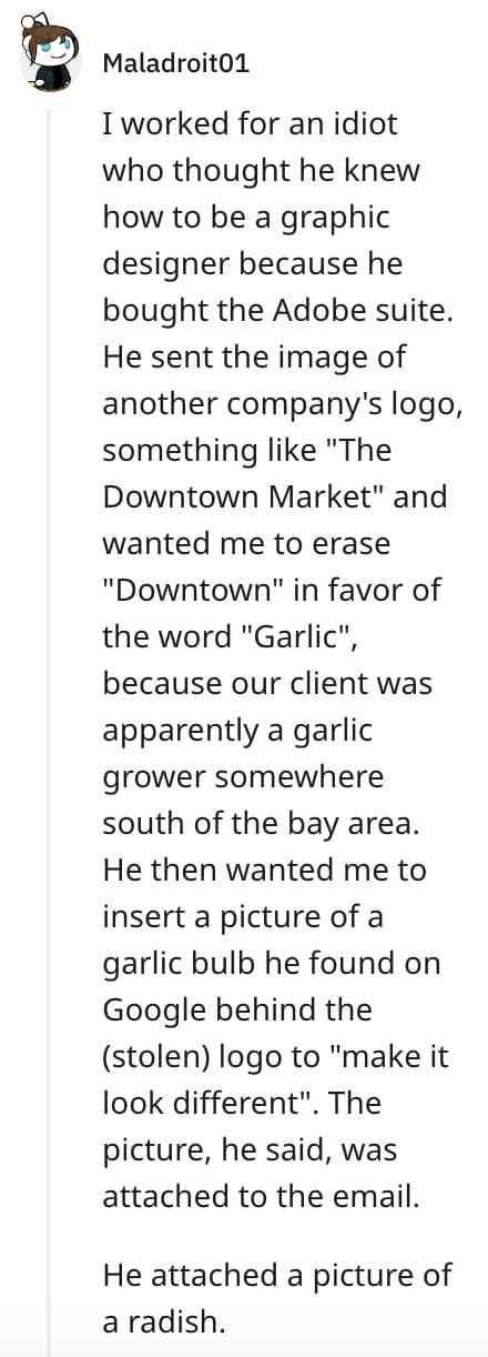 Dumbest thing a boss has done