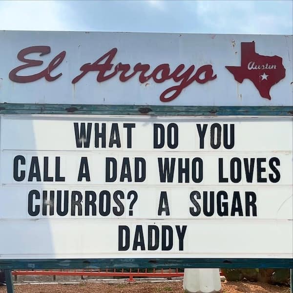 El Arroyo churros dad joke about sugar daddy