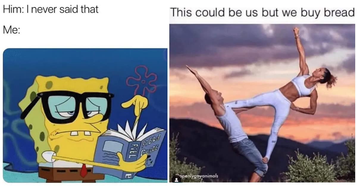 A collage of funny memes about marriage, showcasing the hilarious realities of long-term relationships, parenting, and communication.