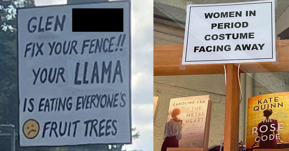 A gallery of the world's funniest signs, featuring hilarious and weird signage found in public.