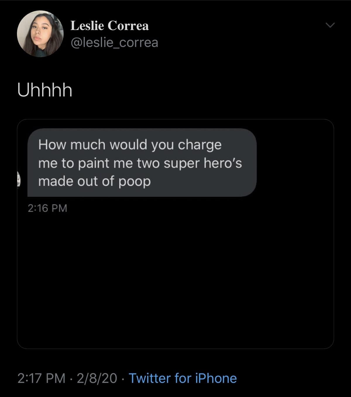 A viral tweet classic meme showing an artist's stunned reaction to a bizarre art commission request.