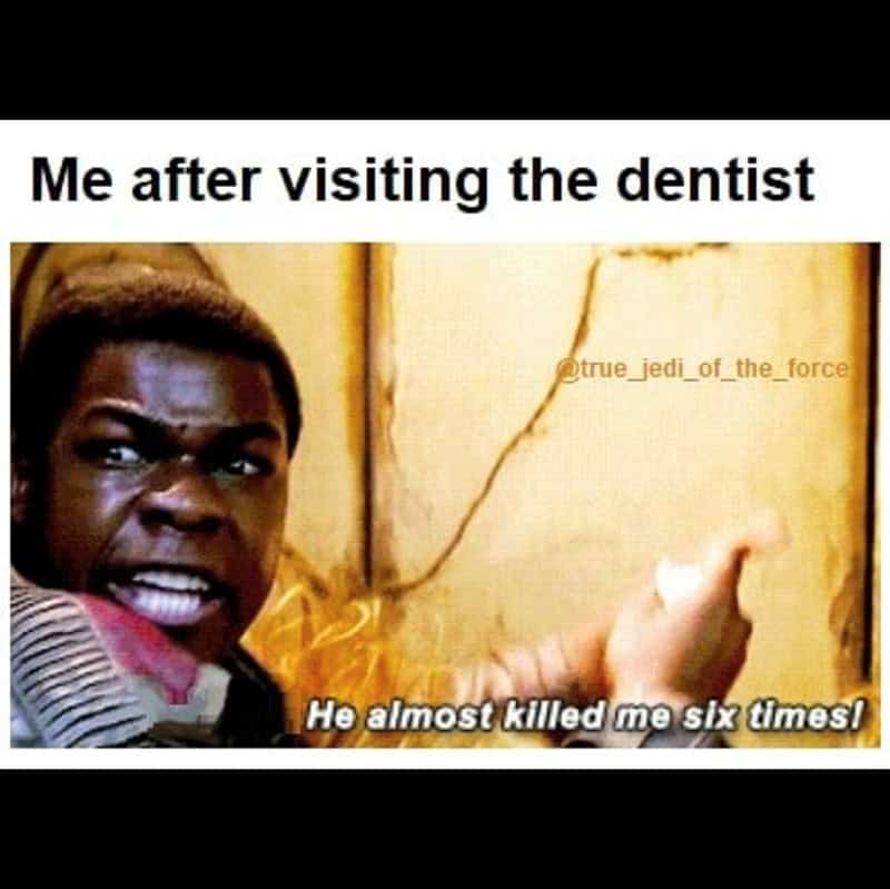 An "Attack the Block" meme about surviving a visit to the dentist, a classic of the dentist memes genre.