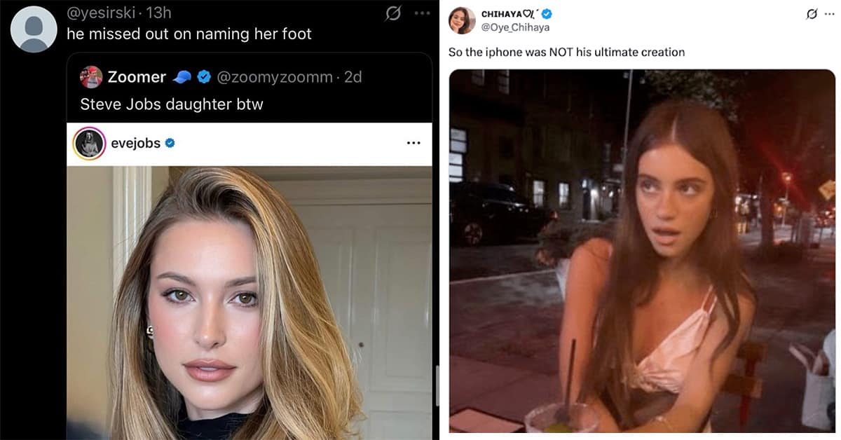 A gallery of the best and funniest Eve Jobs memes reacting to the internet's discovery of Steve Jobs's daughter.