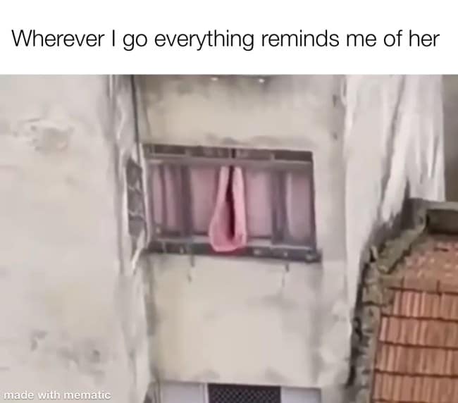 An "Everything reminds me of her" meme showing an ear of corn that resembles a woman.