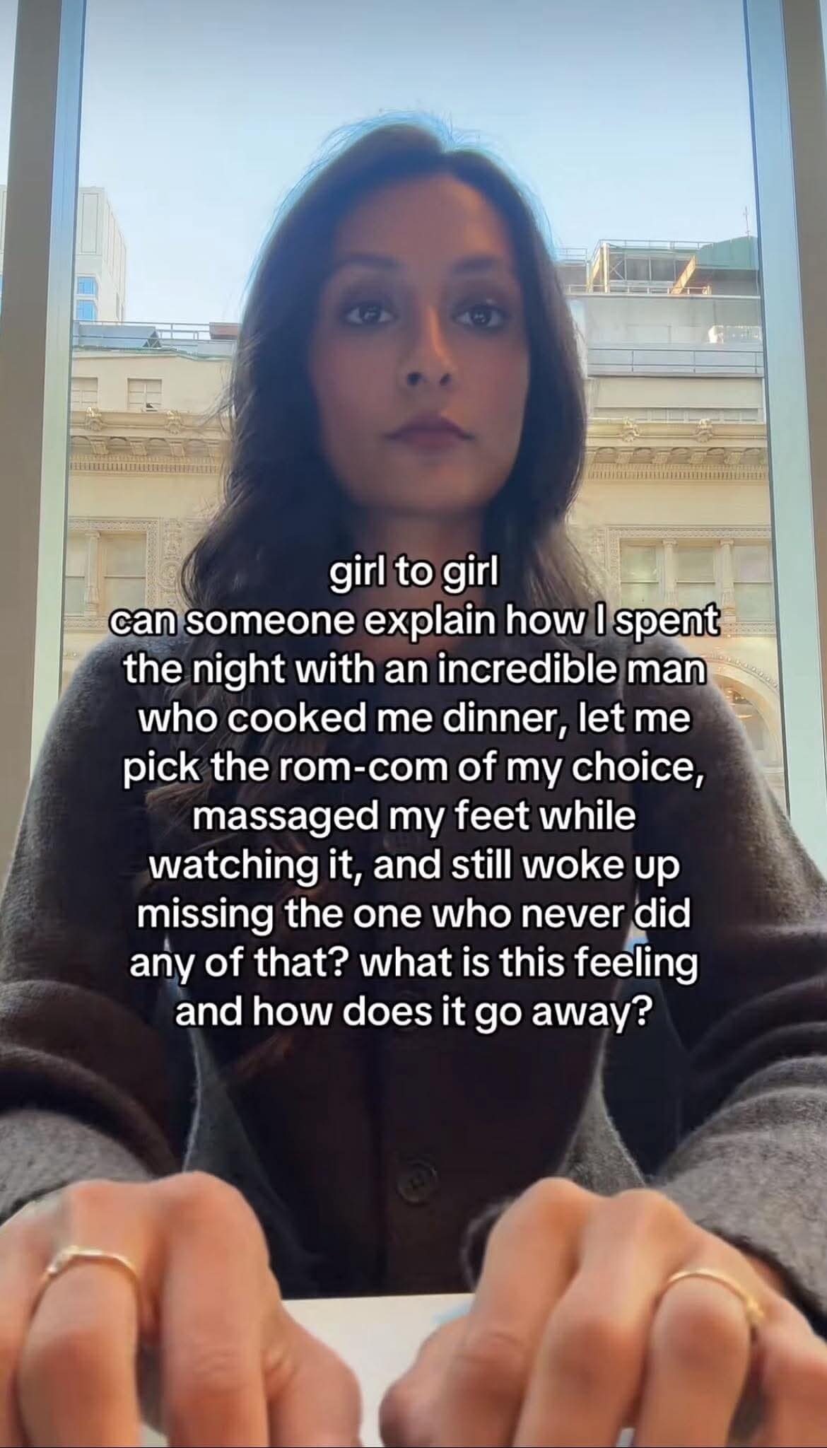 A hilarious meme explaining the confusing feeling of missing someone you just had a great time with.