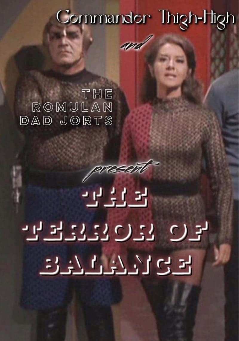 A funny Star Trek meme making fun of a Romulan's "dad jorts" from the original series.