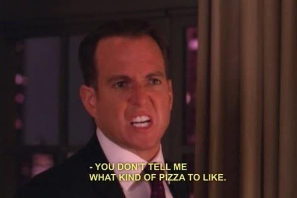 Arrested Development classic meme defending controversial pizza toppings